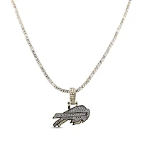 The GLD Shop Buffalo Bills 18K Yellow Gold Logo Pendant & 20" Tennis Chain