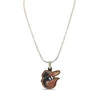 The GLD Shop Baltimore Orioles 18K Yellow Gold Logo Pendant & 20" Tennis Chain