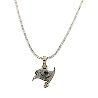 The GLD Shop Tampa Bay Buccaneers 18K Yellow Gold Logo Pendant & 20" Tennis Chain