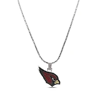 The GLD Shop Arizona Cardinals 14K White Gold Logo Pendant & 20" Tennis Chain