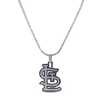 The GLD Shop St. Louis Cardinals 14K White Gold Logo Pendant & 20" Tennis Chain