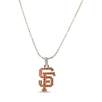 The GLD Shop San Francisco Giants 18K Yellow Gold Logo Pendant & 20" Tennis Chain