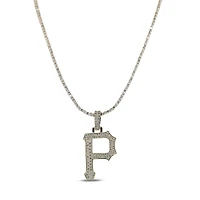 The GLD Shop Pittsburgh Pirates 18K Yellow Gold Logo Pendant & 20" Tennis Chain
