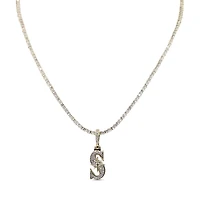 The GLD Shop Seattle Mariners 18K Yellow Gold Logo Pendant & 20" Tennis Chain