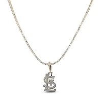 The GLD Shop St. Louis Cardinals 18K Yellow Gold Logo Pendant & 20" Tennis Chain
