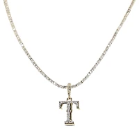 The GLD Shop Texas Rangers 18K Yellow Gold Logo Pendant & 20" Tennis Chain