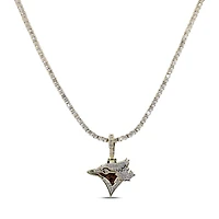 The GLD Shop Toronto Blue Jays 18K Yellow Gold Logo Pendant & 20" Tennis Chain