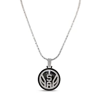 The GLD Shop San Antonio Spurs 14K White Gold Logo Pendant & 20" Tennis Chain