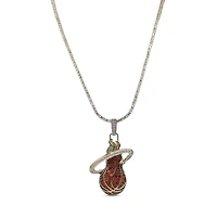 The GLD Shop Miami Heat 18K Yellow Gold Logo Pendant & 20" Tennis Chain