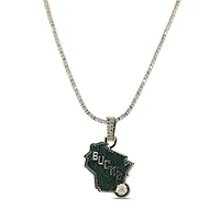 The GLD Shop Milwaukee Bucks 18K Yellow Gold Logo Pendant & 20" Tennis Chain