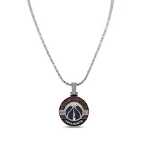 The GLD Shop Washington Wizards 14K White Gold Logo Pendant & 20" Tennis Chain