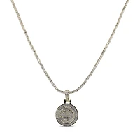 The GLD Shop Atlanta Hawks 18K Yellow Gold Logo Pendant & 20" Tennis Chain