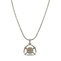 The GLD Shop Denver Nuggets 18K Yellow Gold Logo Pendant & 20" Tennis Chain