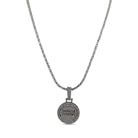 The GLD Shop Detroit Pistons 14K White Gold Logo Pendant & 20" Tennis Chain