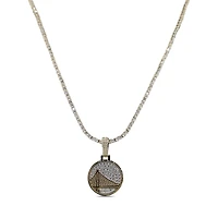 The GLD Shop Golden State Warriors 18K Yellow Gold Logo Pendant & 20" Tennis Chain