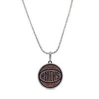 GLD New York Knicks 18K Yellow Gold Logo Pendant & 20" Tennis Chain