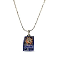 GLD Phoenix Suns 18K Yellow Gold Logo Pendant & 20" Tennis Chain