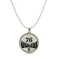 The GLD Shop Philadelphia 76ers 18K Yellow Gold Logo Pendant & 20" Tennis Chain