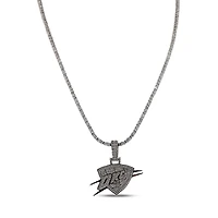 The GLD Shop Oklahoma City Thunder 14K White Gold Logo Pendant & 20" Tennis Chain