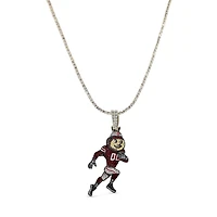 GLD Ohio State Buckeyes 18K Yellow Gold Logo Pendant & 20" Tennis Chain
