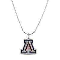 The GLD Shop Arizona Wildcats 14K White Gold Logo Pendant & 20" Tennis Chain