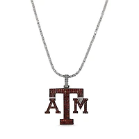 The GLD Shop Texas A&M Aggies 14K White Gold Logo Pendant & 20" Tennis Chain
