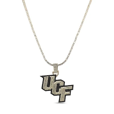 The GLD Shop UCF Knights 18K Yellow Gold Logo Pendant & 20" Tennis Chain