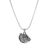 The GLD Shop Gonzaga Bulldogs 14K White Gold Logo Pendant & 20" Tennis Chain