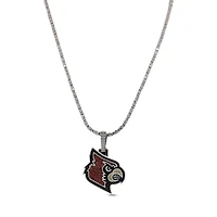 The GLD Shop Louisville Cardinals 14K White Gold Logo Pendant & 20" Tennis Chain