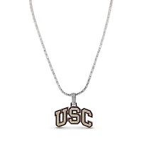 The GLD Shop USC Trojans 14K White Gold Logo Pendant & 20" Tennis Chain