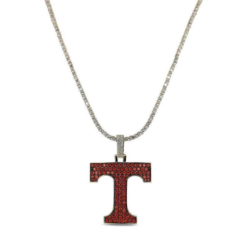 The GLD Shop Tennessee Volunteers 18K Yellow Gold Logo Pendant & 20" Tennis Chain