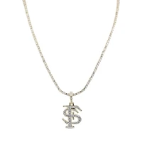The GLD Shop Florida State Seminoles 18K Yellow Gold Logo Pendant & 20" Tennis Chain