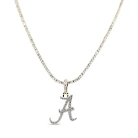The GLD Shop Alabama Crimson Tide 18K Yellow Gold Logo Pendant & 20" Tennis Chain