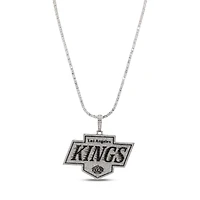 The GLD Shop Los Angeles Kings 14K White Gold Logo Pendant & 20" Tennis Chain