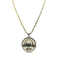 The GLD Shop Kansas City Chiefs 18K Yellow Gold Logo Pendant & 20" Rope Chain