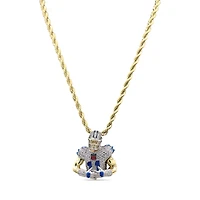 The GLD Shop Dallas Cowboys 18K Yellow Gold Logo Pendant & 20" Rope Chain