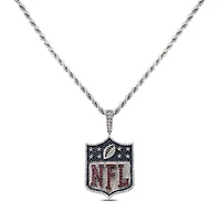 The GLD Shop NFL Multi-Team 14K White Gold Logo Pendant & 20" Rope Chain
