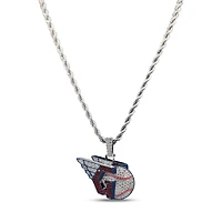 The GLD Shop Cleveland Guardians 14K White Gold Logo Pendant & 20" Rope Chain
