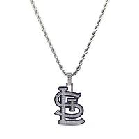 The GLD Shop St. Louis Cardinals 14K White Gold Logo Pendant & 20" Rope Chain