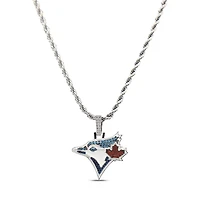 The GLD Shop Toronto Blue Jays 14K White Gold Logo Pendant & 20" Rope Chain