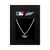 The GLD Shop Tampa Bay Rays 14K White Gold Logo Pendant & 20" Rope Chain