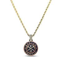 The GLD Shop Denver Nuggets 18K Yellow Gold Logo Pendant & 20" Rope Chain