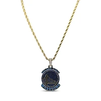 The GLD Shop Golden State Warriors 18K Yellow Gold Logo Pendant & 20" Rope Chain