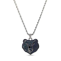 The GLD Shop Memphis Grizzlies 14K White Gold Logo Pendant & 20" Rope Chain