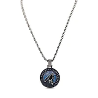 The GLD Shop Minnesota Timberwolves 14K White Gold Logo Pendant & 20" Rope Chain