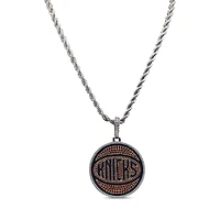 GLD New York Knicks 18K Yellow Gold Logo Pendant & 20" Rope Chain