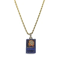 GLD Phoenix Suns 18K Yellow Gold Logo Pendant & 20" Rope Chain