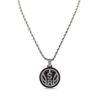The GLD Shop San Antonio Spurs 14K White Gold Logo Pendant & 20" Rope Chain
