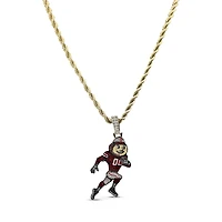 GLD Ohio State Buckeyes 18K Yellow Gold Logo Pendant & 20" Rope Chain
