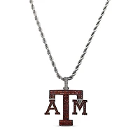 The GLD Shop Texas A&M Aggies 14K White Gold Logo Pendant & 20" Rope Chain